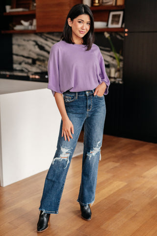 High Rise Magic Distressed Straight Jeans
