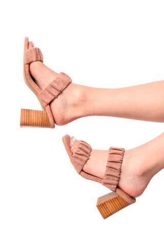 Heels in Blush Suede