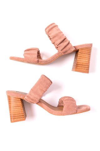 Heels in Blush Suede
