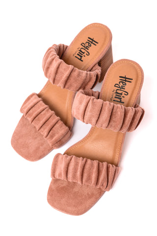 Heels in Blush Suede