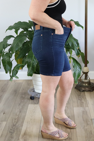 Judy Blue High Waist V-Front Bermuda Shorts