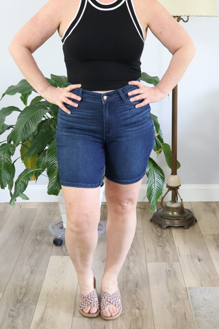 Judy Blue High Waist V-Front Bermuda Shorts