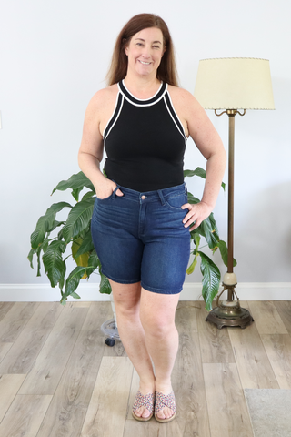 Judy Blue High Waist V-Front Bermuda Shorts