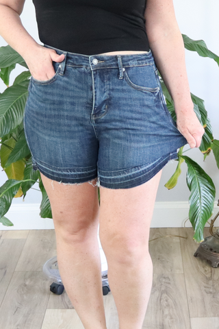 Judy Blue Tummy Control Destroy Denim Shorts