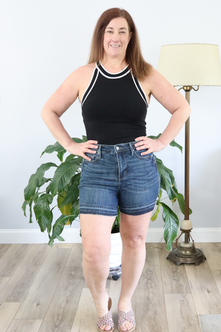 Judy Blue Tummy Control Destroy Denim Shorts