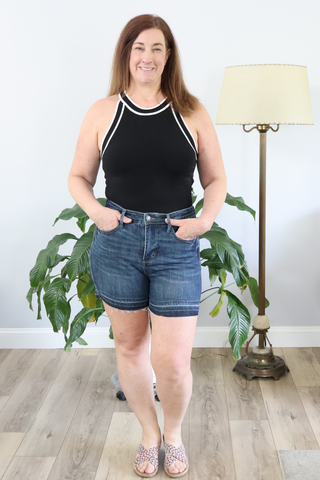 Judy Blue Tummy Control Destroy Denim Shorts