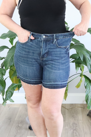 Judy Blue Tummy Control Destroy Denim Shorts