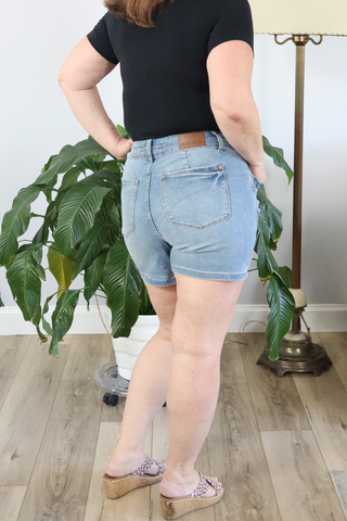Judy Blue Tummy Control & Cooling Double Button Shorts