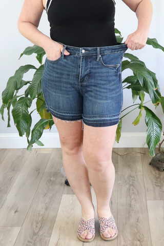 Judy Blue Tummy Control Destroy Denim Shorts