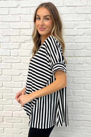Striped Oversized Top